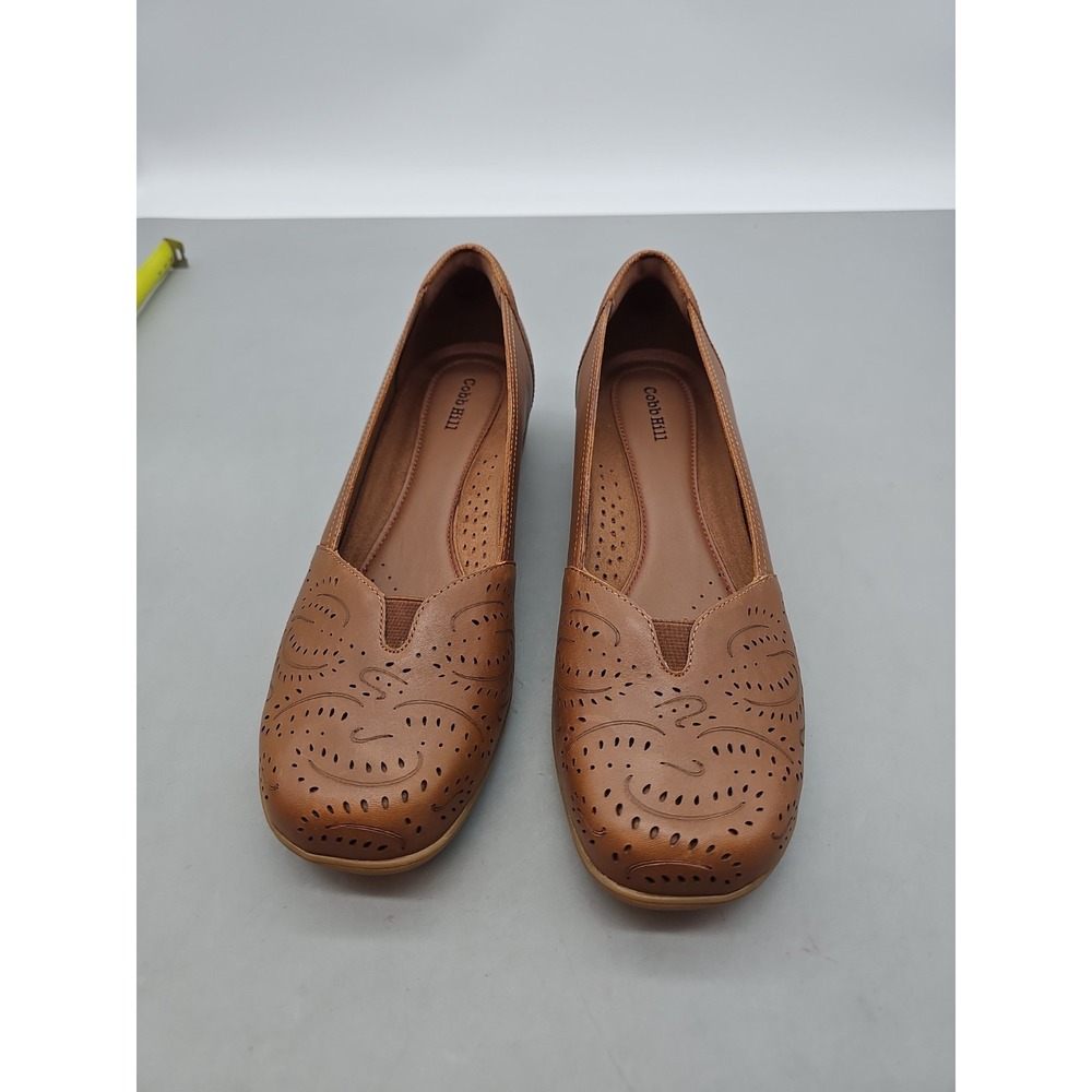 Cobb Hill Women's Chrozie Wedge Flats Tan 10 W EXCELLENT